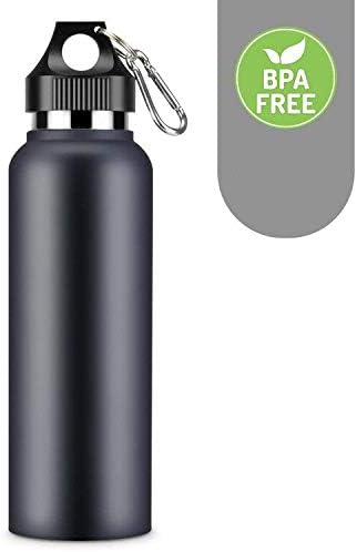 YANGLING Thermo Flask with Hook, Travel Mug for Hot and Cold Drinks, Leakproof Water Bottle BPA Free Coffee Thermal Mug Sport Bottle Stainless Steel Vacuum Insulated Cup for Adult Women Men Kid, Blue
