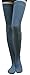 AM Landen Cotton Thigh High Socks Over Knee Socks Leg Warmer(Gray-XL-Wide)