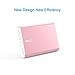 8000mAh Power Bank Portable Charger, iXCC Aluminum High Speed Compact External Battery Pack Charger for iPhone, iPad, Samsung Galaxy and More - Pink