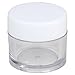 Beauticom High-Graded Quality 7 Grams/7 ML (Quantity: 60 Packs) Thick Wall Crystal Clear Plastic LEAK-PROOF Jars Container with White Lids for Cosmetic, Lip Balm, Lip Gloss, Creams, Lotions, Liquids