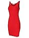 TAM WARE Women Classic Slim Fit Tank Bodycon Mini Tee Dress TWCWD068-RED-US S/M(Tag Size M)