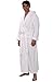 Alexander Del Rossa Mens Terry Cloth Cotton Robe with Hood, Big and Tall Bathrobe, Large-XL White (A0127WHTXL)