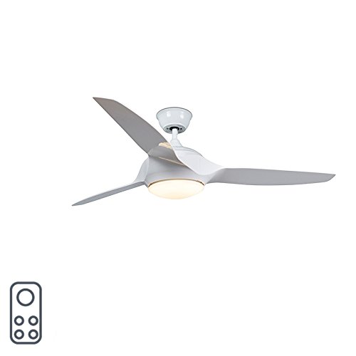 Qazqa Modern Ceiling Fan With Light And Remote Control Marin Led