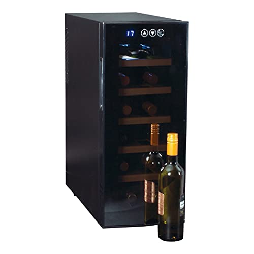 Koolatron-WC12-35D-12-Bottle-Capacity-Thermoelectric-Wine-Cooler-with-Digital-Temperature-Controls-Vibration-free-and-Quiet-Cooling-Power-5-Removable-Shelves-Black-12-Bottle