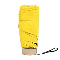 Travel Mini Umbrella with 95% UV Protection,Windproof UV Folding Compact Umbrella Portable Lightweight Sun & Rain Umbrellas for Women and Men,Yellow