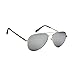Zacway Small Polarized Spring Hinges Metal Aviator Sunglasses UV400 52mm (Silver Frame/Mirror Mercury Lens, 52)