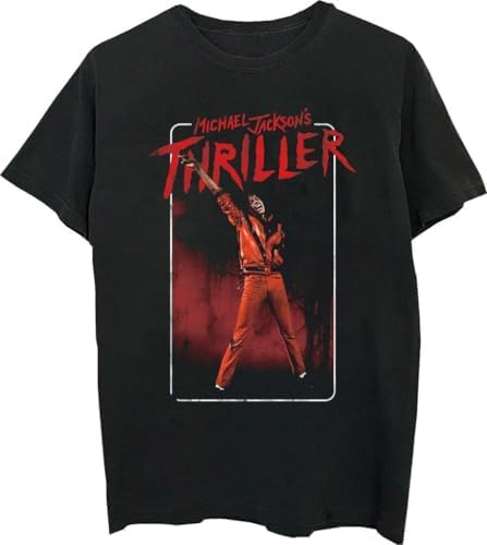 Michael Jackson Mens Thriller Pose T-Shirt, Color Black, Size