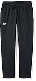 Starter Girls' Open-Bottom Sweatpants with Pockets, Prime Exclusive, Black, XL (14/16)