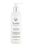 Sunless Science Self Tanner - Best Organic Natural Sunless Tanning Lotion with Natural Ingredients Fragrance-Free Paraben-Free Non-Toxic Self Tan Cream for Sensitive Light Medium and Dark Skin Types