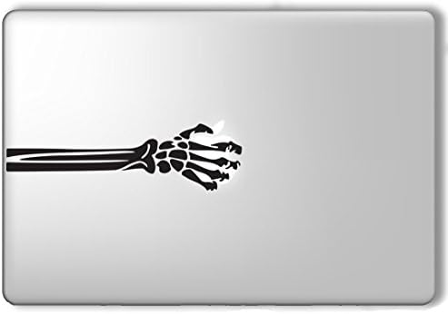 Skeleton Arm Grabbing Apple - Apple Macbook Laptop Vinyl Sticker Decal