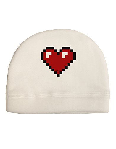TooLoud Pixel Heart Design 1 - Valentine's Day Adult Fleece Beanie Cap Hat