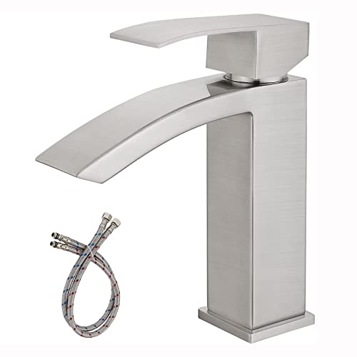 Friho Single Handle Waterfall Vanity Sink Faucet with Extra Large
