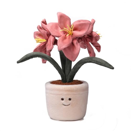 McHugs Sand Beige Striped Lily ユリ 鉢植え ぬいぐるみ MC300314A