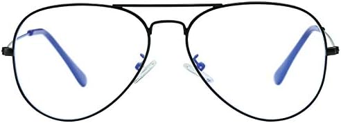Blue Light Blocking Aviator Glasses for Women Men Lightweight Metal Frame Computer Glasses Anti-eyestrain Gaming Eyeglasses