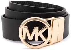 Michael Kors Reversible Logo Embossed Belt One Size (Black  display picture 3