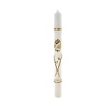 Lauren Madison Christening Baptism Candle, Gold, 10