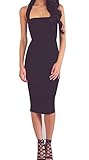 Women Sleeveless Bodycon Halter Casual Short Dress Cocktail Party Evening
