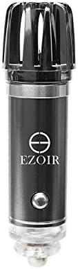 Car Air Purifier (Plug in) Ezoir Car Air Freshener, Purifying Cabin Filter for Autos | Portable, Travel Use | Freshens, Cleans | Safe, Natural Ionizer of Dust, Smoke, Odors, Bacteria (Grey)