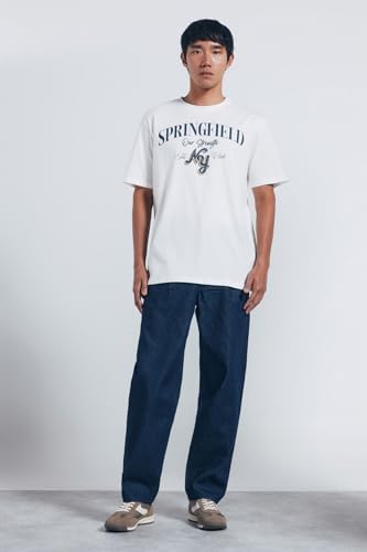 Camiseta con El Logo, Marfil, M
