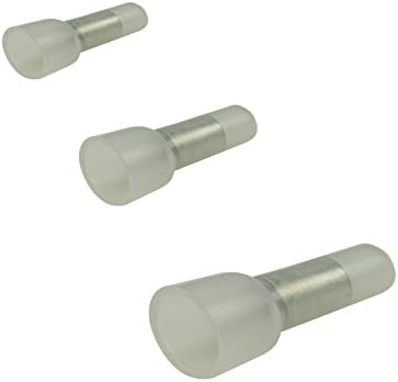 Closed End Small Connectors Clear Nylon Insulation Wire Crimp Terminals - Pack of 5