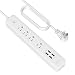 dodocool 4 Outlet Surge Protector Power Strip with 4 USB Charging Ports, 1440 joules/1100W, 4.92ft Heavy Duty Extension Cord, 100-120V for Home, Office, Travel and More (White) primary
