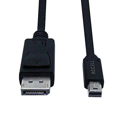 Accell mDP to DP 1.4 - VESA-Certified Mini DisplayPort to DisplayPort 1.4 Cable - 7 Feet, Hbr3, 8K @60Hz, 4K UHD @240Hz