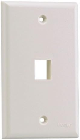 PanduitNK1FNWH 1-Gang 1-Port Faceplate, White