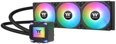 LA360 ARGB Sync AIO Wasserkühlung 360mm – RGB Wasserblock im Gaming-Style, 3×120mm ARGB Lüfter bis 2500 RPM, vorinstalliert, Intel/AMD kompatibel, Schwarz