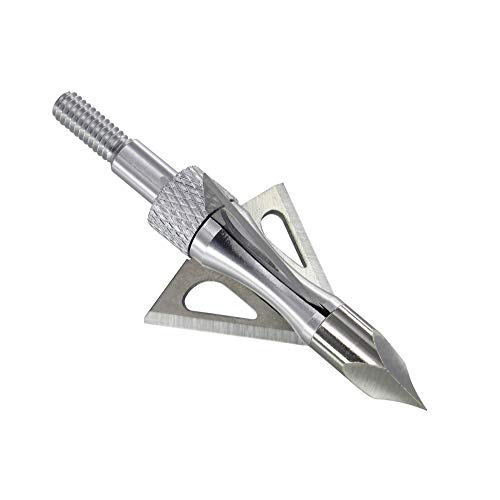 image for Maifield Archery Broadheads 100 Grain Bowhunting Arrow Head 3 Fixed Bl