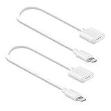 Cable Extender 1ft Short 2 Pack Female Extension Cord Data Audio Charge Dock Connector Compatible for Phone X/XS/XR/XS Max /8/8 Plus /7/7 Plus /6