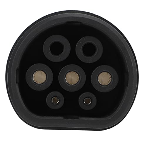 Bnineteenteam Conector de Cargador EV, Adaptador de Carga EV 16A/32A 240V de Universal para Vehículos Eléctricos Tipo 1 a Tipo 2 Protección IP54