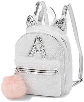 Justice Girls Sherpa Kitty Initial Mini Backpack (K)