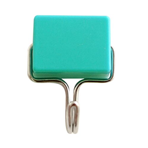Molyveva Creative Tools Magnetic Hooks School Locker Hook Refrigerator Hanger,3.5*5.5*3cm,Blue