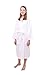 100% Cotton White Long Bath Robe For Men & Women, Soft Striped Texture (M\L)