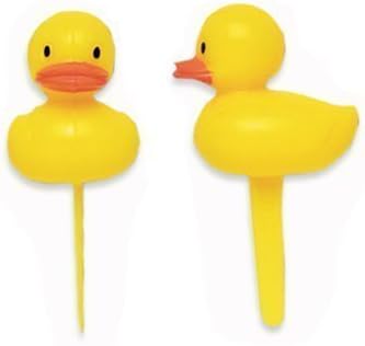 Yellow Duck Ducky Duckie Cupcake Picks Cake Topper Decorations (24Pack)