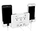 2020 New Usb Quick Charger Socket Shelf Outlet Power Socket Surge Protector Usb Hub Wall Mount Switch With Led Sensor Night Light Phone Holder Electrical Adapter Office Home School Extender