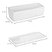 14-Inch Unglazed Rectangular Modern Ceramic Succulent Planter Pot, Window Box with Saucer, Matte White