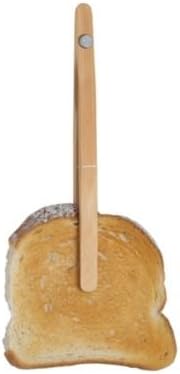Lakeland Magnetic Wooden Toast Tongs for Toasters 21cm - Retrieve Toast Safely No More Burnt Fingers, Silver/Metallic