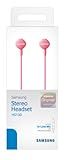 Samsung HS130 Wired Stereo Earbud 3.5mm universal headset with In-Line Multi-Function Answer/Call Button (Pink)