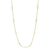 Women's Sterling Silver Double Side Cubic Zirconia CZ By The Yard Station (Gold 24