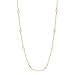 Women's Sterling Silver Cubic Zirconia CZ By The Yard Station Necklace (Gold 18