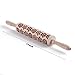 Christmas Wooden Rolling Pins Engraved Embossing Rolling Pin with Christmas Snowflake for Baking Embossed Cookies (43 x 5 cm)