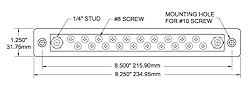 Blue Sea Systems 2302 150 Amp Common BusBar with 20