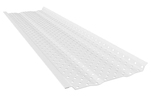 E-Z-Flow Perforated White Aluminum Gutter Guards (for 5" Gutter) - Covers 39.25…