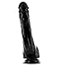 Luna Lust 9 Inch BBC Big Black Cock Dildo Rockin Shane - Suction balls and penis realistic lifelike thick big long real life dong Mandingo
