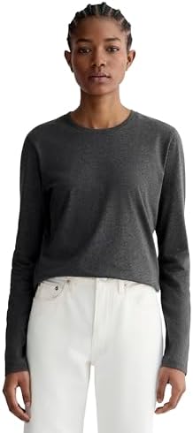 Everlane - The Cozy-Rib Long-Sleeve Tee - Black XX Small at Amazon