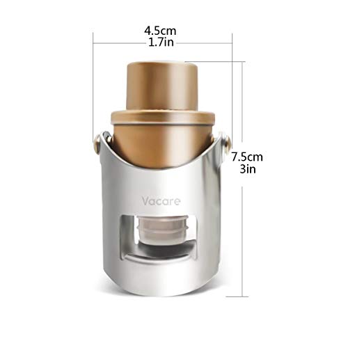 Champagne Stopper - Pumpable Champagne Saver with Date Markers to Increase Air Pressure and Seal Open Sparkling Wine Bottle Champagne Pressure Stopper - Keep Sparkling Wine Fresh for 7days(1pack)