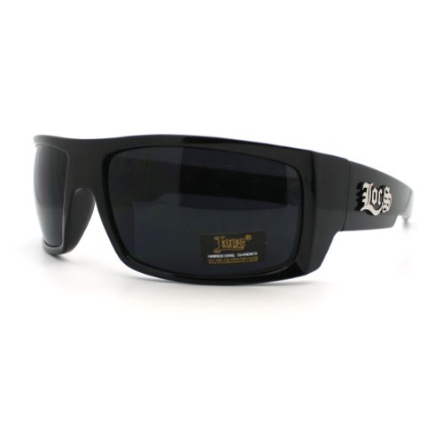 Locs Men's Original All Black Hardcore Sharp Square OG Sunglasses