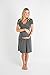 Baby Be Mine Ultra Soft Maternity/Nursing Nightgown Dress, Breastfeeding Nightwear (M 6-8, Dark Grey)