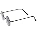zeroUV Small Retro Lennon Inspired Style Neutral-Colored Lens Round Metal Sunglasses 41mm (Gunmetal/Smoke)